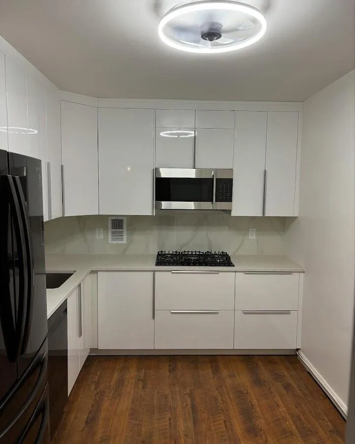 Renovated kitchen with quartz countertops in Hasbrouck Heights